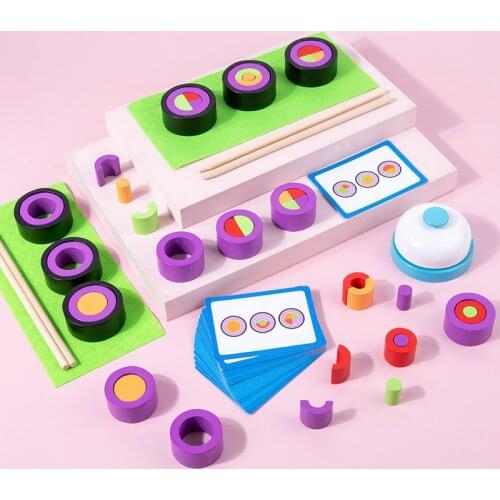 Childrens Wooden Kitchen Pretend Toy Sushi Cooking Role Play Matching Puzzle Montessori Fine Motor Training Kids Pretend Play