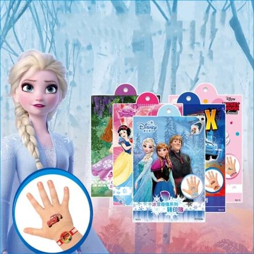 Disney Sophia Frozen Princess Aisha Anna Disposable Tableware Accessories Tattoo Sticker Mickey Minnie Birthday Party Decor Gift