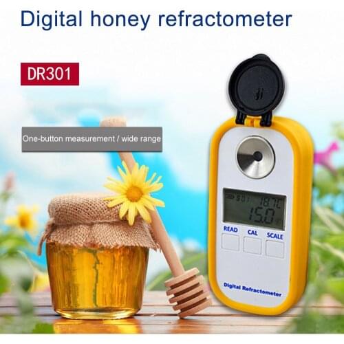DR301 Digital Honey Refractometer Measuring Sugar Content 0-90% Brix Instrument Honey Concentration Meter Refractometer