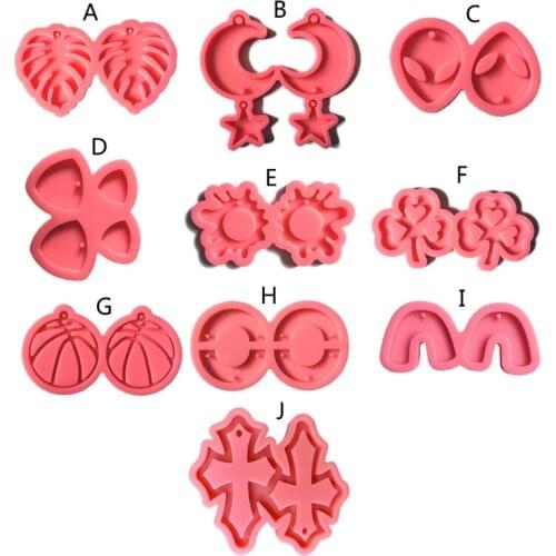 Earring Stud Resin Molds Silicone Molds Resin Crafts DIY Fashion Jewelry Resin Silicone Molds Ewelry Making Mirrored Design