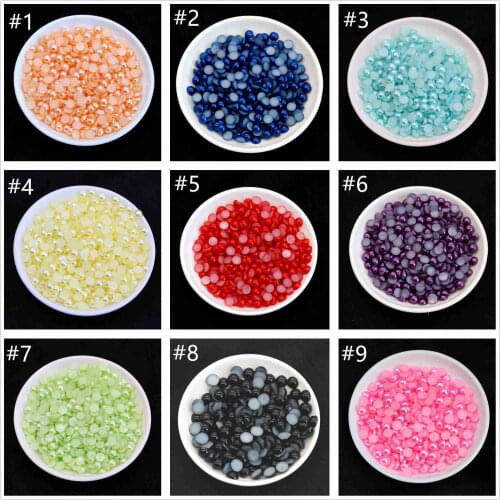 2mm 5000PCS ABS Flat back Fake Pearls-Garment&Sewing Pearl Rhinestone-Scrapbooking Cards Making Pearls