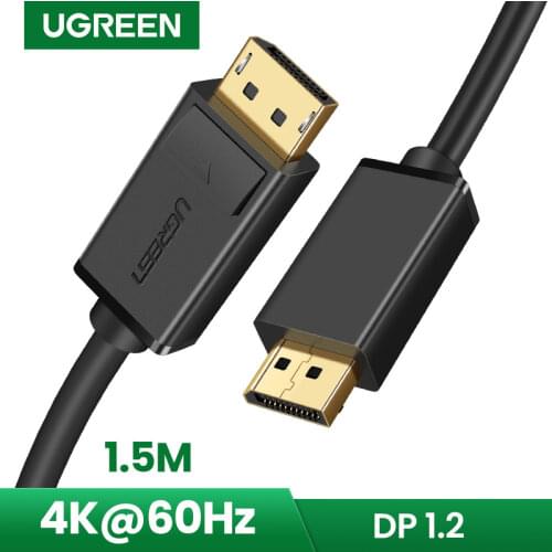 Ugreen DisplayPort Cable 4K 60Hz Display Port Cable 1.2 for HDTV Projector PC 144Hz DisplayPort to DisplayPort Cable 1.2