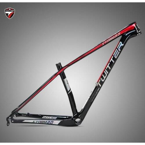 MTB Carbon Frame Twitter Storm2.0 27.5*15" 17" Cycling 29*15"17"19" XC Bike Frame 42*52 Tapered Tube BB92 EPS Quick Release Type