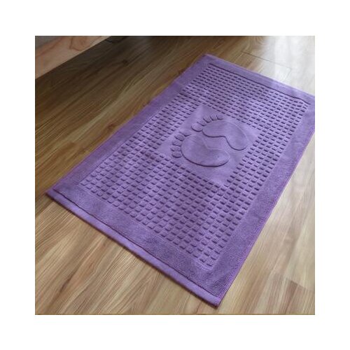 New 100% Cotton Footprint Hotel Flool Mats Bathroom Towels Absorbent Non-slip Carpets Step Foot Pad Kitchen Rugs 75x45cm Tapete