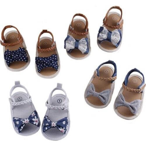 Baby Girl Summer Sandals Soft Sole Shoes Bowknot Sandal Toddler Infant Prewalkers Babies Accessories