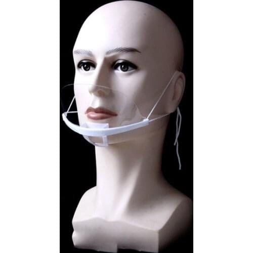 10Pcs Reused Transparent Anti-fog Face Mask Plastic Spittle Shield Mouth Cover Tattoo Makeup Supplies Health Care Accessories