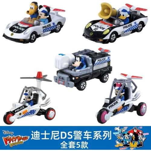 TAKARA TOMY TOMICA Alloy Model Cars Toys Disney DS Series Mickey Motorcycle Police Car Transport Truck Model Gifts For Children