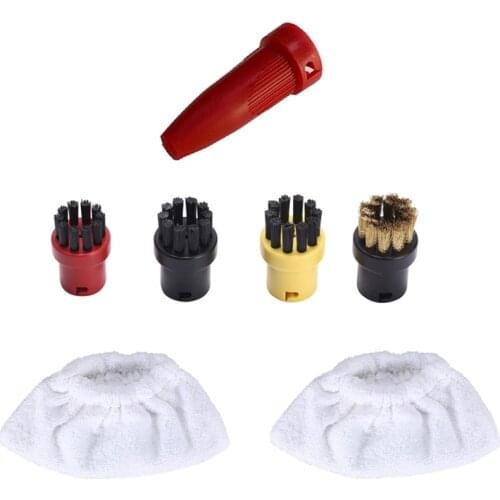 Sprinkler Nozzle Head and Mop for Karcher SC1 SC2 SC3 SC4 Large Round Brush Cleaning Brush for Steam Cleaner Sweeper