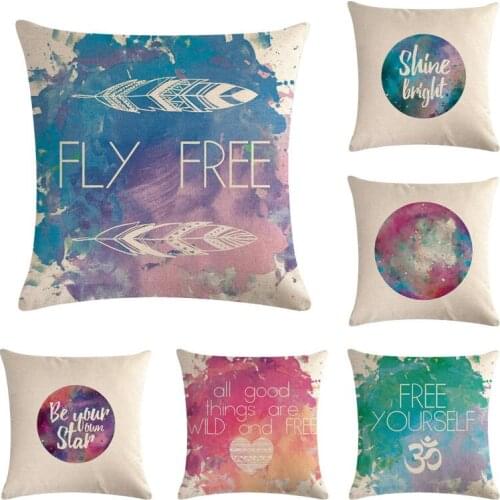 45cm*45cm Creative letters pattern linen/cotton throw pillow covers couch cushion cover home decorative pillows