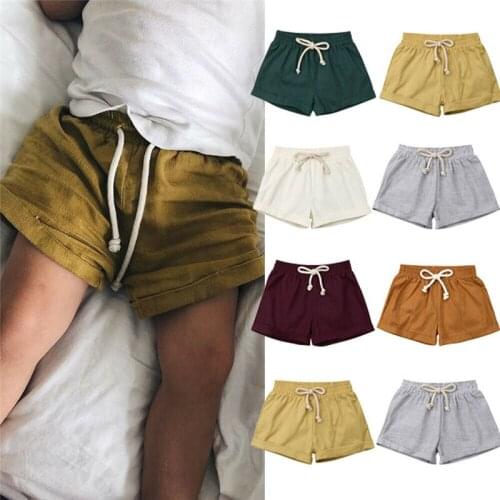2019 New Hot Sale solid colors Kids Trousers Children Pants for summer Baby Boys Girls Trousers Leggings beach loose shorts