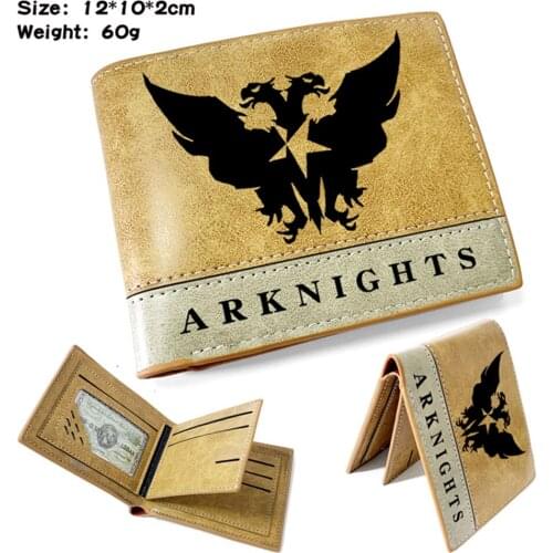 New Game Arknights Teenager PU Wallet Casual Short Bifold Mens Leather Note Compartment Photo Credit Cards Holder Purses Hot