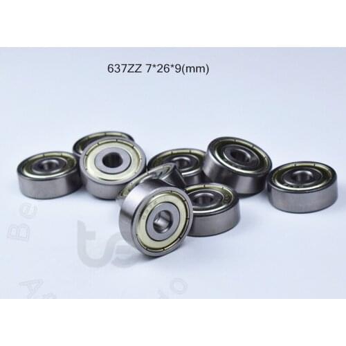 637ZZ 7*26*9(mm) bearing ABEC-5 9pcs Metal Sealed Miniature Mini Bearing 637 637Z 637 ZZ chrome steel bearing