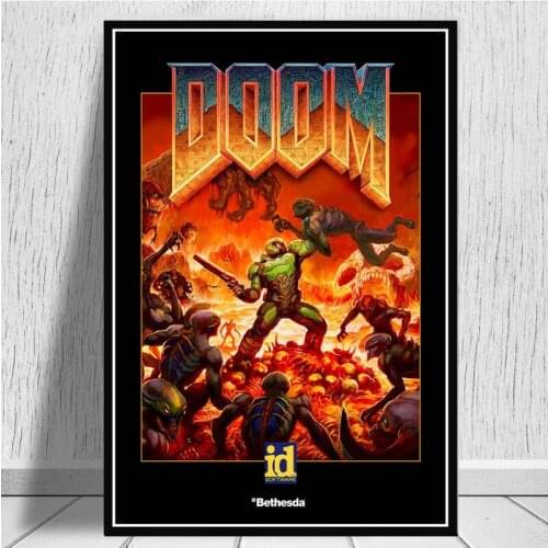 Poster Prints Classic Halo Video Games The Ultimate Doom Wall Art Canvas Painting Pictures For Living Room Home Decor