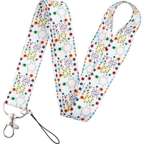 PF707 Chemistry Teacher DNA Lanyard for Key Neck Strap Card ID Badge Holder Key Chain Key Holder Hang Rope Key Rings Accessories