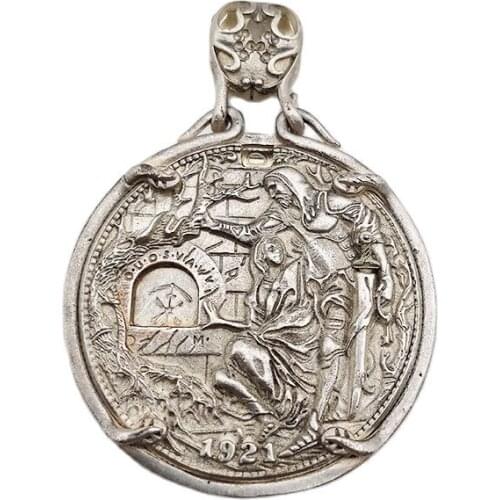 Wandering Coin 1921 European Style Holy Grail Mayan Organ Activity Coin Badge Pendant Collect Home Decoration Crafts Souvenir