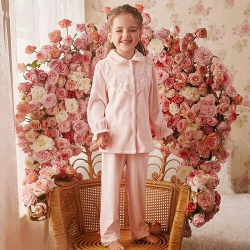 Toddler Kids Warm Pajamas Little Girls Long Sleeve Thicken Sleepwear 2-14 Baby Children Soft Flannel Nightwear Leisure Nighty