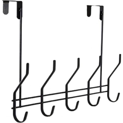 Coat Hook Punch Free Space Saver Iron Entryway Coat Rack Hat Hanger Rack for Bathroom Door Hooks