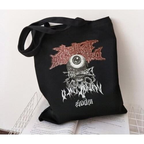 Vintage goth eyes Print Fashion Handbag Wallet Large Capacity Harajuku Casual Retro Women Bag Canvas Bag Hip Hop Bags