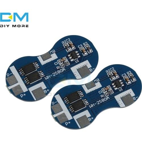 2S 2 Series Li-ion 18650 Lithium Battery Charger Protection Board 7.4V 4A BMS Module DC 9V 12V CC CV Short Circuit Protection