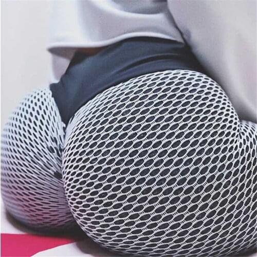 Women Gym Leggings Knitting High Waist 3D Mesh Breathable Running Training Tights Ladies Quick Dry Workout Sports Yoga Pants