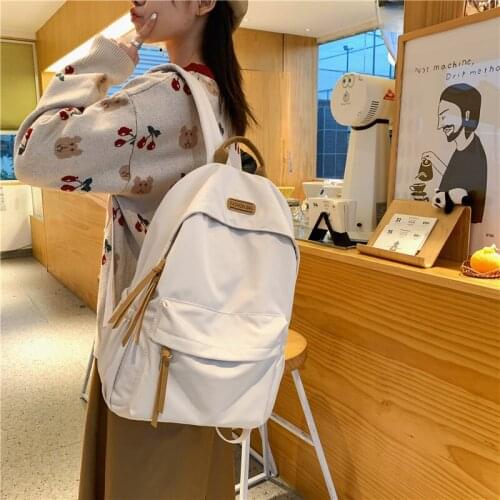 Women Backpack Teenager Girls Laptop Backpack Student Shoulder Bag Simple Large Capacity Korean Style Schoolbag