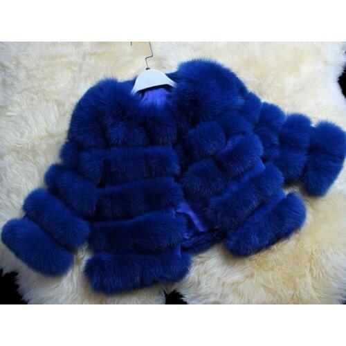 Genuine fox fur coat womens fashionable fox fur jacket overcoat Wholesale retail Free Shipping H436