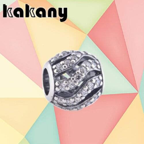 Kakany 2021 New Hot Sale 100% 925 Silver Wave Beaded, Fashionable And Charming Diy Girl Jewelry Gift, Factory Wholesale
