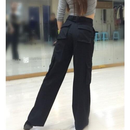 2017 Mens Ballroom Dance Pants Wide-Legged With Pocket Latin Dance Trousers Pants Men/women Modern Dance Pants Dancewear