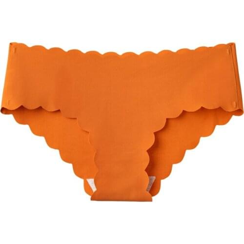 2021 Sexy Womens Seamless Panties Slip Silk Satin Underwear Woman Ruffle Female Underpants Lady Briefs Girls Smooth Plain Panty