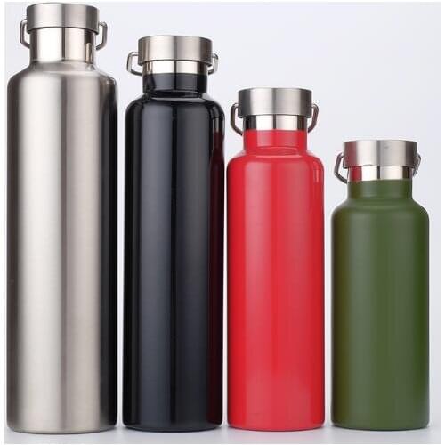 304 stainless steel vacuum thermos cup double layer large capacity outdoor kettle mountaineering sports bottle