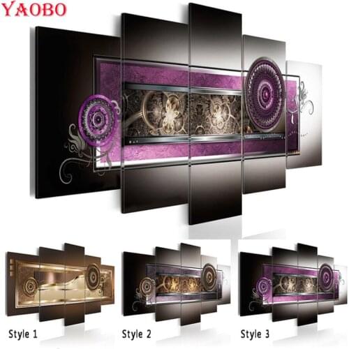 5PCS/Set DIY 3D Diamond Embroidery Diamond Painting Full Square Mosaic Abstract Pattern of National Characteristics Modern Decor