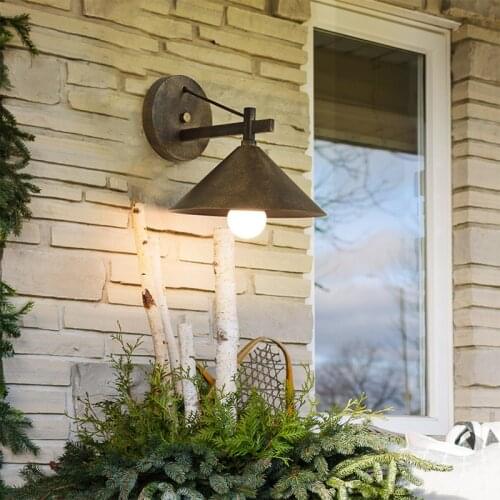 American outdoor wall lamp cone simple outdoor wall lamp exterior wall waterproof courtyard lamp balcony corridor lamp