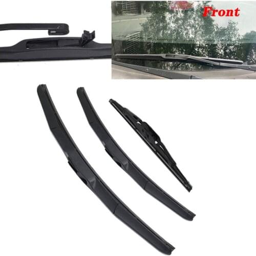 Car Front & Rear Wiper Blades Set For Jeep Compass MK1 2006 - 2016 Windshield Windscreen Wiper blade