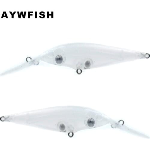 AYWFISH 20PCS A Lot Unpainted Minnow 110mm 9.1g Artificial Floating Diving Lip Salwater Jerkbait Customized Painting Bait Blank