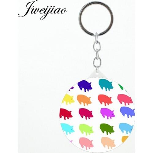 JWEIJIAO ainimal mini pig Point Image keyring pocket mirror Tools Accessories Compact mirror for Depressive patients PA27