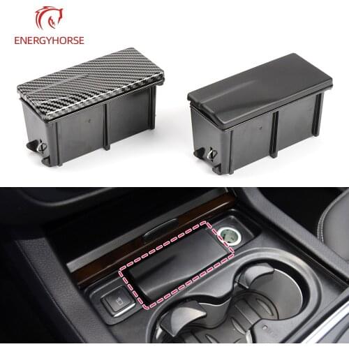 Black Carbon Fiber Car Front Center Console Ashtray Ash Tray For Mercedes Benz ML GL W166 GLE GLS 1668103330