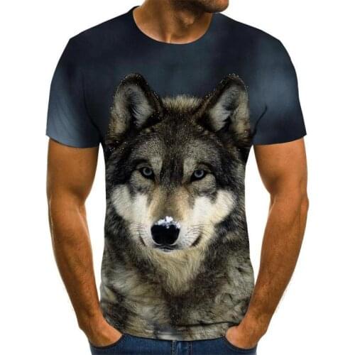 2020 casual hip-hop 3D printing animal/anime sleeve round neck T-shirt 3D pattern hip-hop personality T-shirt for men and women