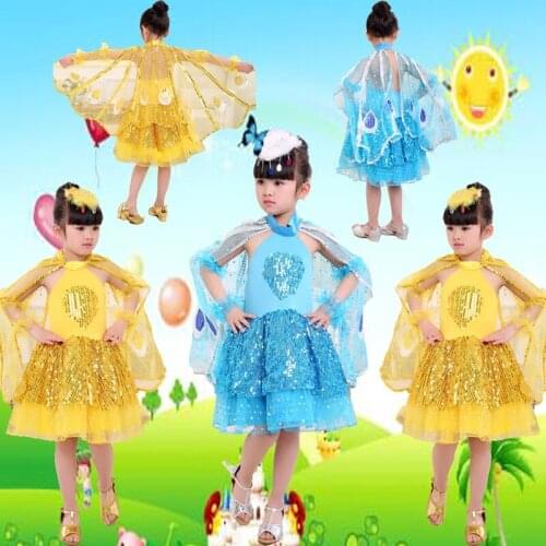 Yellow chick costumes for children duck cosplay bird dress for girls festival dance clothes animal party stage performance