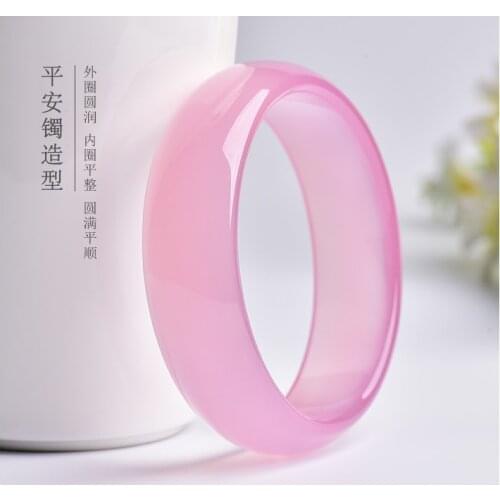 Beautiful Pink agate Bangle carnelian bracelet Amulet wrist ornament Gemstone Bangle