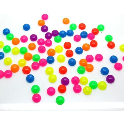 100Pcs 6mm Mixed Resin Round Decoration Crafts Kawaii Bead Flatback Cabochon Fridge Magnet Scrapbook DIY Accessories Buttons