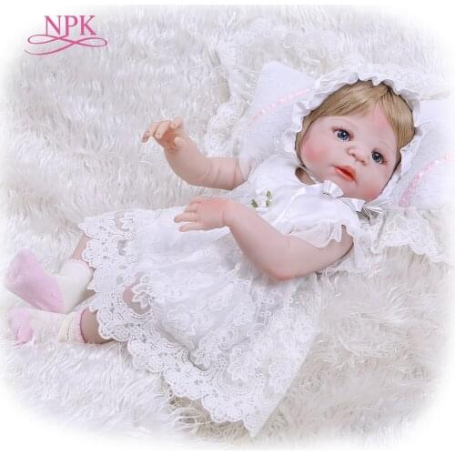 NPK Reborn Baby Doll Full Body Silicone Vinyl Adorable Lifelike Toddler Baby Bonecas Girl Lifelike Newborn Princess Kids Toys