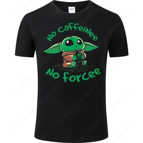 2021 New Cartoon Baby Yoda T Shirt Men Women Cotton Short Sleeve Printed Tshirt Summer Funny Tee Fashion Casual Cool Tops J08