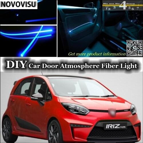 NOVOVISU For Proton Iriz / Global Small Car / Compact Car interior Ambient Light Atmosphere Fiber Optic Band Lights Inside Door