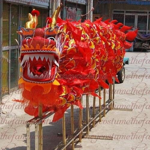 Original Chinese Dragon Dance Clothing Adult Size Silk Fabric Chinese Folk Festival Dragon Dance Celebration Dragon Cosplay