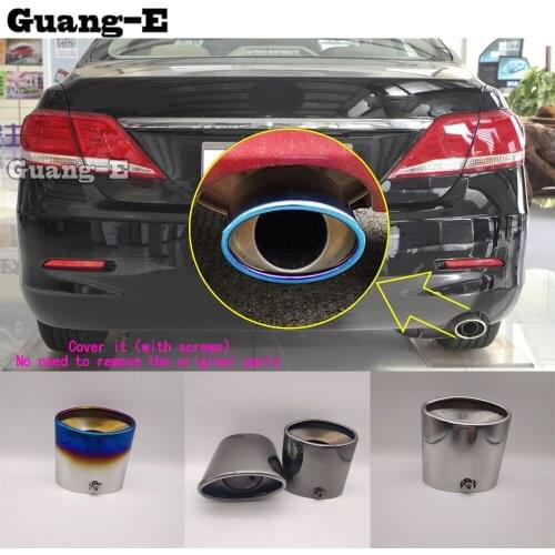 Car Body Sticks Muffler Exterior Back End Pipe Dedicate Exhaust Tip Tail Outlet Vent For Toyota Camry 2013 2014