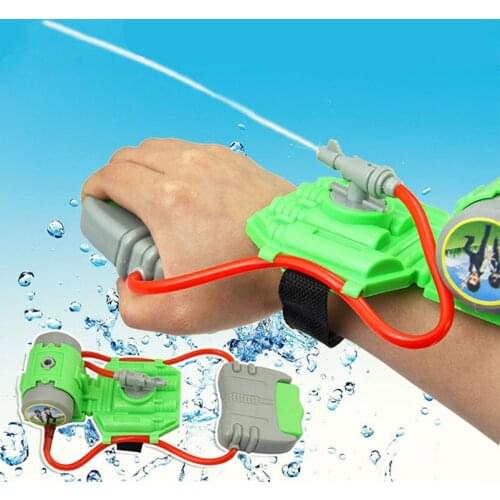 31.5cm Outdoor Plastic Wrist Water Gun Toy Water-Sprinkling Water Pistol Shooter for Swimming Pool Toys Mobile Phone Straps
