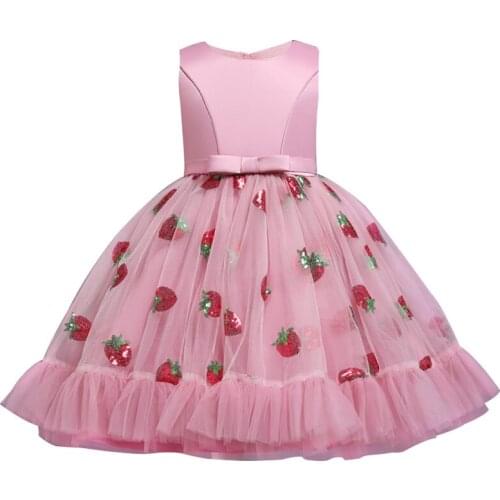 Baby girl dress flower lace princess dress wedding ballet performance dress wedding party dress girl sleeveless tulle tutu