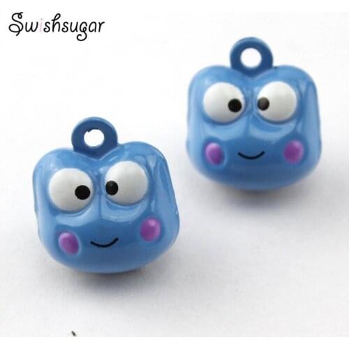 Cute Enamel Frog Cartoon Bells Christmas Tree Hanging Charm DIY Craft Accessories