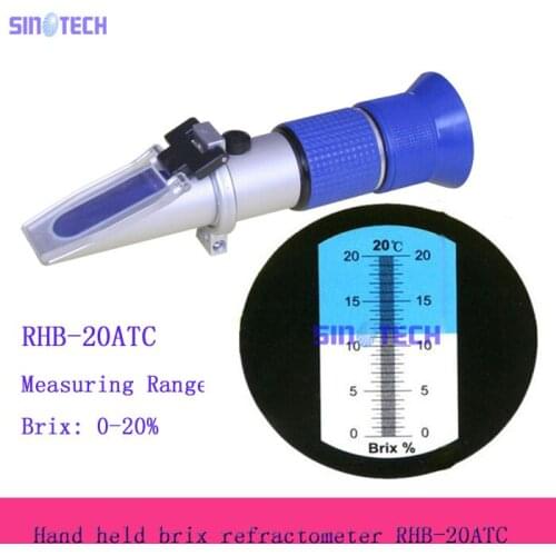 SINOTECH Hand held 0-20% Brix cutting liquid refractometer RHB-20ATC
