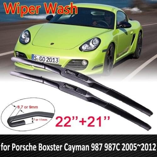 For Porsche Boxster Cayman 987 987C 2005~2012 2006 2007 2008 2009 2010 2011 Windshield Wipers Car Wiper Blade Car Accessories